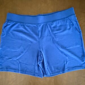 Denim&Co Vibrant Blue 7-In Inseam Athletic Shorts, Women’s Size XLP